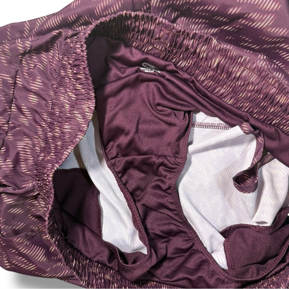 Women's Purple Patterned Shorts - Picture 6 of 11